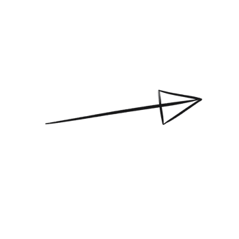 Hand Drawn Straight Arrow Sketch Right Direction Pointer png