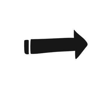 Thick Hand Drawn Black Arrow Illustration Pointing Right png