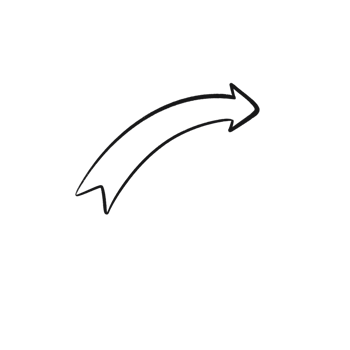 Hand Drawn Curved Outline Arrow Pointing Upward Right png