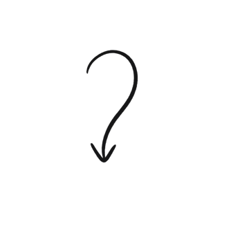 Curved Downward Arrow - Hand Drawn Black Doodle Style png