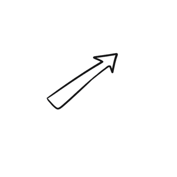 Bold Hand Drawn Up Arrow Sketch png