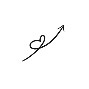 Heart Loop Arrow Hand Drawn Sketch png