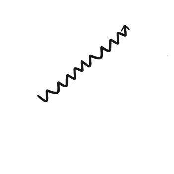 Zigzag Hand-Drawn Arrow Pointing Up Right png