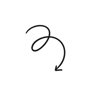 Spiral Hand-Drawn Arrow Pointing Down Right png
