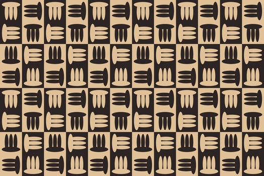 A pattern with black brown shapes on it vector