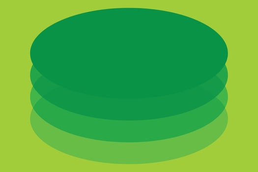 A green circle with a green background vector