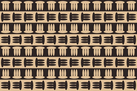 A pattern of black and brown geometric shapes vector