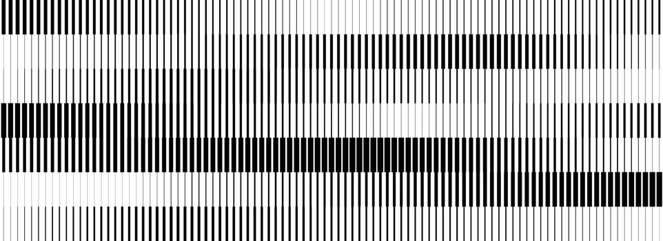 Striped halftone gradient texture. Fading line gradation background. Repeating strip pattern backdrop. Black and white parallel lines wallpaper. Doppler effect concept. Halfton patern overlay vector