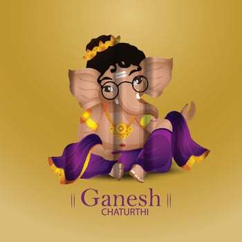 Festival of india ganesh chaturthi design background vector