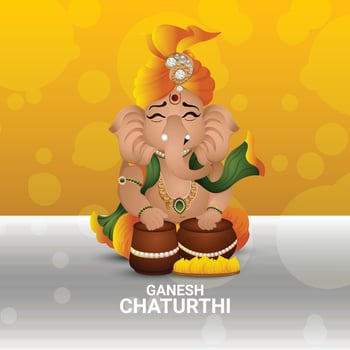 Happy ganesh chaturthi festival background vector