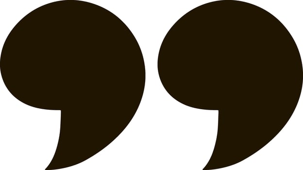 Quotes icon. Quotation mark. Stencil vector