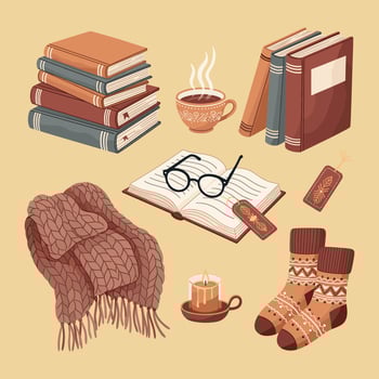 Cozy Reading Time Essentials Pack Illustration vector