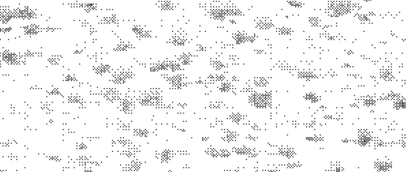 Pixelated grain texture bitmap. Abstract dotted glitchy pattern. Dither grunge background. game screen wallpaper. Retro pixel art backdrop. Comic halftone overlay. Dust speckles effect vector