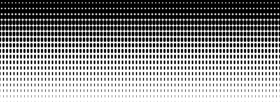 Dotted halftone gradient texture. Fading oval dot background. Repeated dots gradation pattern background. Black vanishing comic pop art overlay backdrop. Halftone raster effect wallpaper vector