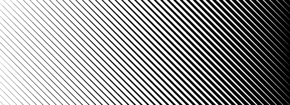 Slant line halftone gradation texture. Fading diagonal stripe gradient background. Black oblique pattern backdrop. Thin parallel line vanish wallpaper for overlay, print, cover, graphic design vector
