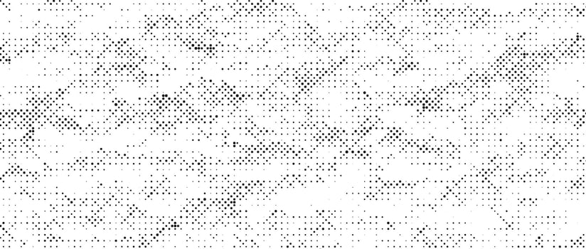 Pixelated grain texture bitmap. Dither grunge background. Abstract dotted glitchy pattern. game screen wallpaper. Comic halftone overlay. Retro pixel art backdrop. Rough speckles effect vector