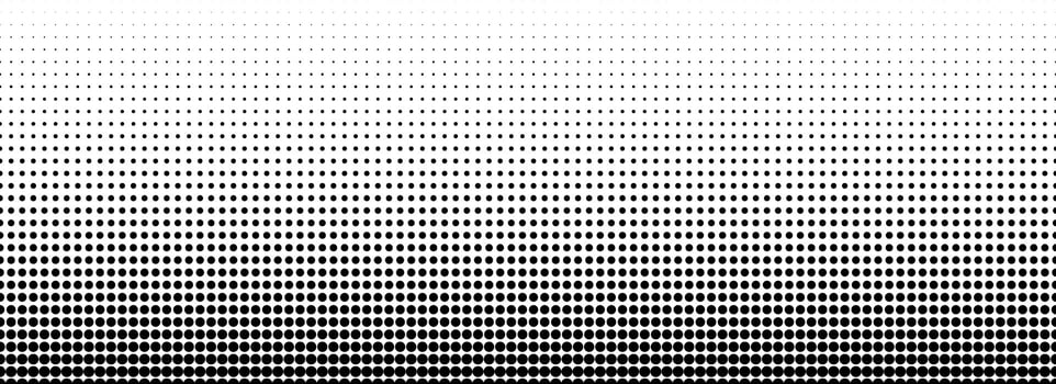 Dotted halftone gradient texture. Fading polka dot background. Repeated dots gradation pattern background. Black vanishing comic pop art overlay backdrop. Halftone raster effect wallpaper. vector