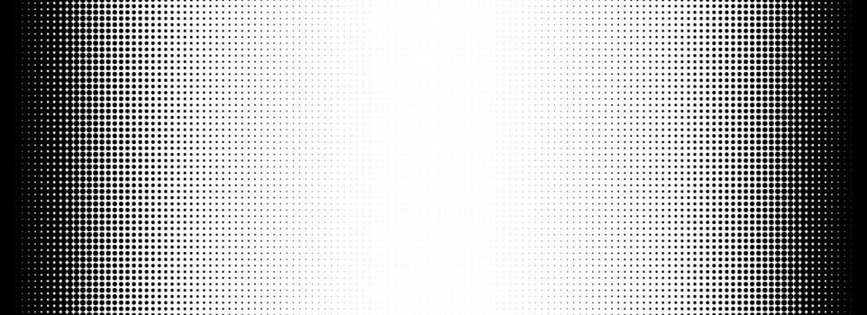 Dotted halftone gradient texture. Fading polka dot background. Repeated dots gradation pattern. Black vanishing comic pop art backdrop. Halftone raster effect wallpaper. Halftone overlay vector