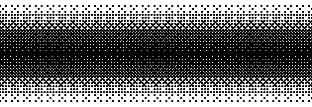 Fading bitmap gradient texture. Black and white dither pattern background. Abstract pixelated glitchy pattern. 8 bit game screen wallpaper. Vanishing pixel art halftone vector