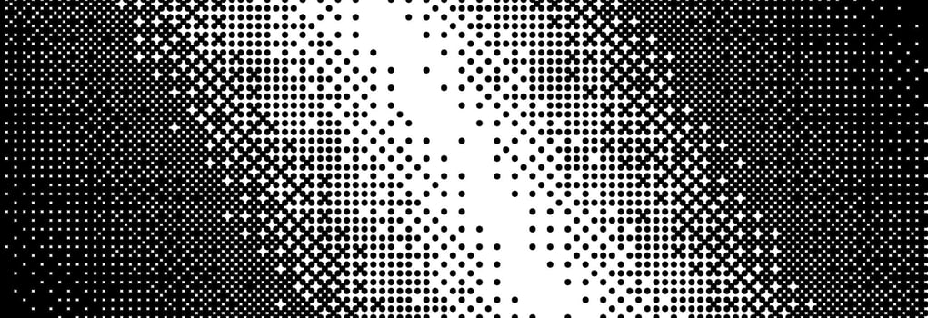 Diagonal bitmap gradient texture. Black and white slanted dithered background. Abstract pixel glitchy tilt pattern. 8 bit game screen wallpaper. Fading pixel backdrop. Retro halftone vector