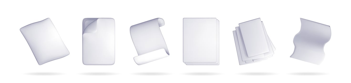 Blank paper designs various styles vector
