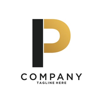 Creative initial letter P logo design icon vector