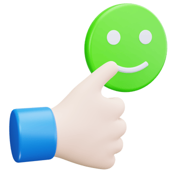 3D Icon Thumb Up Green Face png