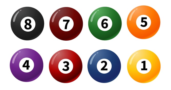 illustration of balls billiard vector