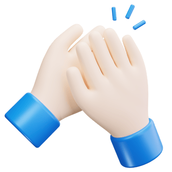 3D Icon Clapping Hands Approval Gesture png