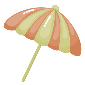 Beach umbrella parasol cartoon png