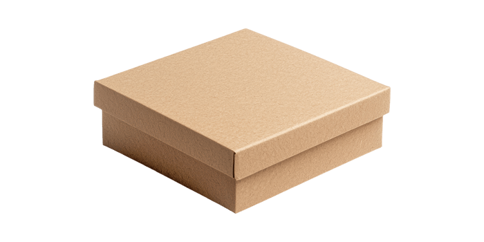 Brown Cardboard Gift Box With Lid. Eco-Friendly Packaging Solution For Gifts And Retail Isolated On Transparent Background png