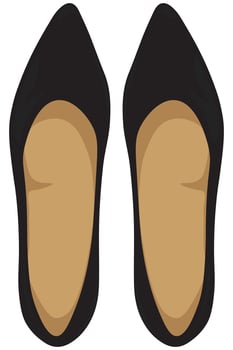 Stylish Ladies' Dress Shoes for Business and Casual Attire. Elegant Women's Pumps Flat Shoes vector