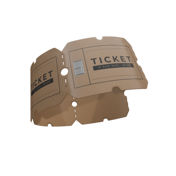 3d Rendered of Brown Paper Tickets Illustration png