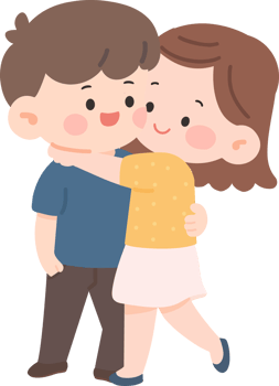 Couple kissing clipart png