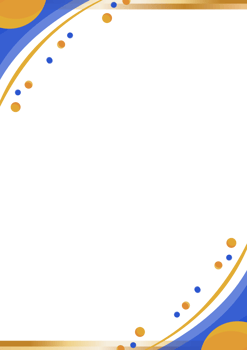 Playful Abstract Blue and Orange Frame with Dots and Circles png