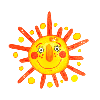 Funny character, sun with long rays, cartoon, decorative. Watercolor illustration hand drawn. Drawing for postcards, stickers, print. Children, holiday, Maslenitsa, decor, party, summer, fairytale png