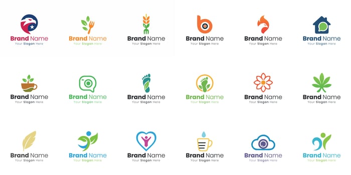 Collection of Diverse Logo Designs for Various Businesses and Industries vector