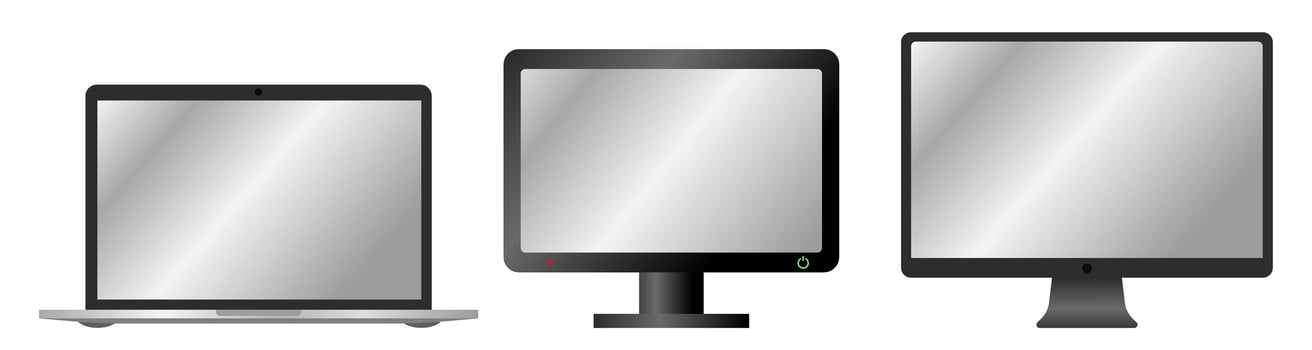 Development of gadgets. Modern technology icons. vector