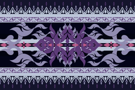Fabric pattern design from local Thai patterns in Asian style vector
