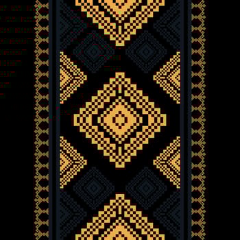 Diamond pattern in black and gold vector