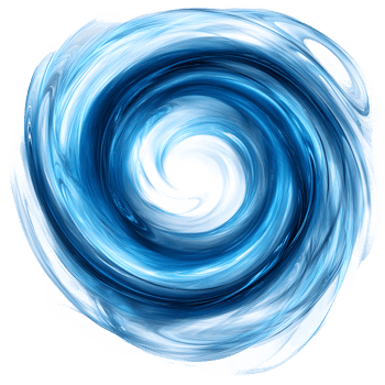 Abstract swirling vortex of blue and white energy a powerful cosmic phenomenon isolated on transparent background png
