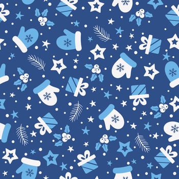 Seamless pattern with christmas element vector