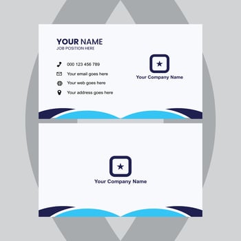 Modern business cards featuring clean design elements presented on a textured gray background, showcasing professionalism and creativity. vector