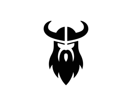 Fierce Viking Warrior Crest Emblem Design vector