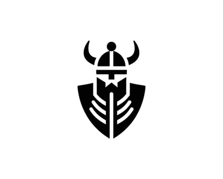 Bold Viking Warrior Crest Illustration vector