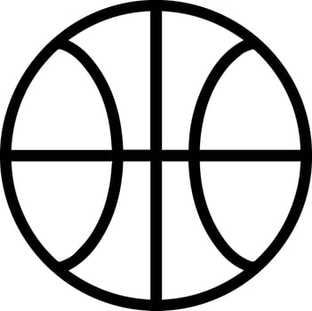 Simple icon of basketball ball vector