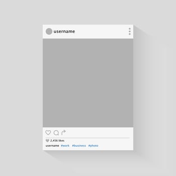 Social media photo frame for blogging live positive reaction template set vector