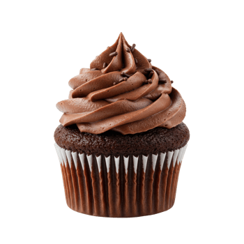 Delicious chocolate cupcake with rich creamy frosting delicate sprinkles png