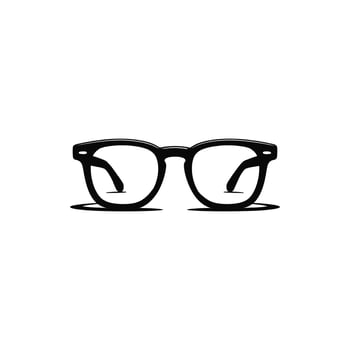 Classic black rimmed glasses offering a clear vision into a brighter future with a minimalist bold vector