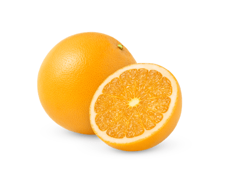 Fresh orange fruit and a half isolated. Orange fruit slice. png